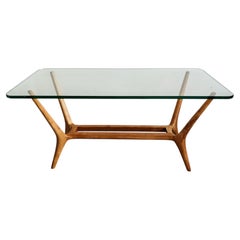 Sculptural Modernist Cocktail Table in Ash wood attr. to Gio Ponti, Italy 1950s