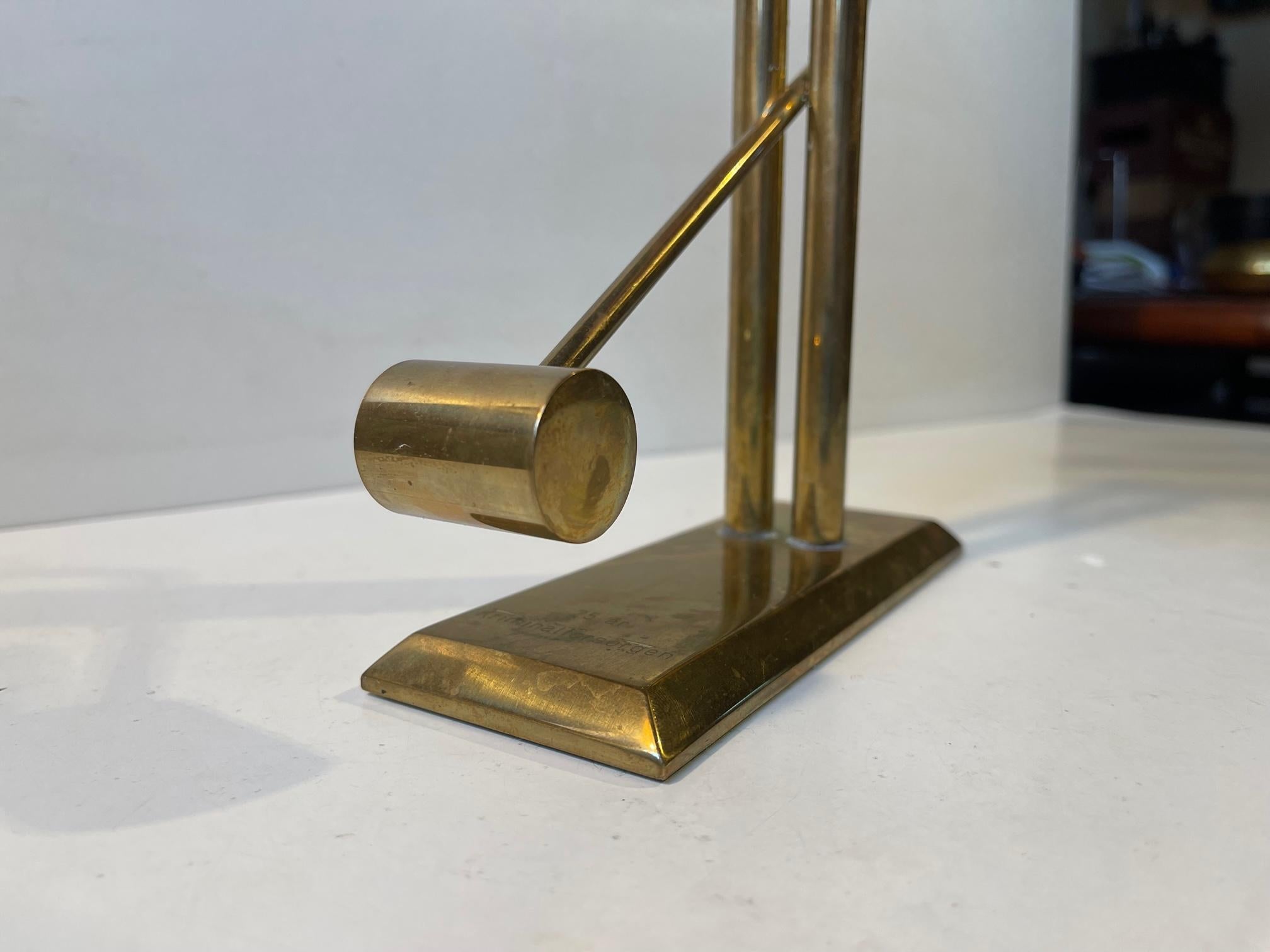 European Sculptural Modernist Counterweight Paperweight in Bronze For Sale