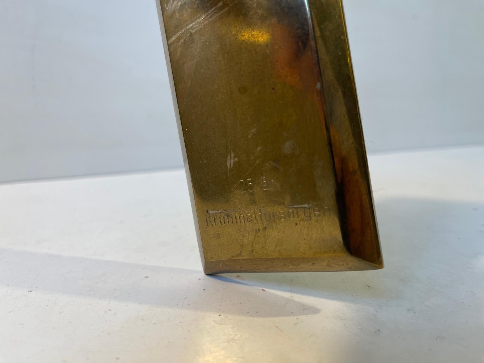 Sculptural Modernist Counterweight Paperweight in Bronze In Good Condition For Sale In Esbjerg, DK