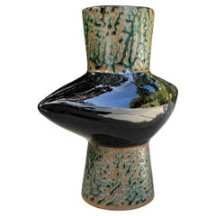 Sculptural Modernist Ikebana Ceramic Vase, Japan, c.1965