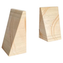 Sculptural Modernist Marble Bookends