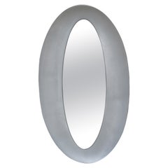 Sculptural Modernist Oval Mirror by Artist Lorenzo Burchiellaro