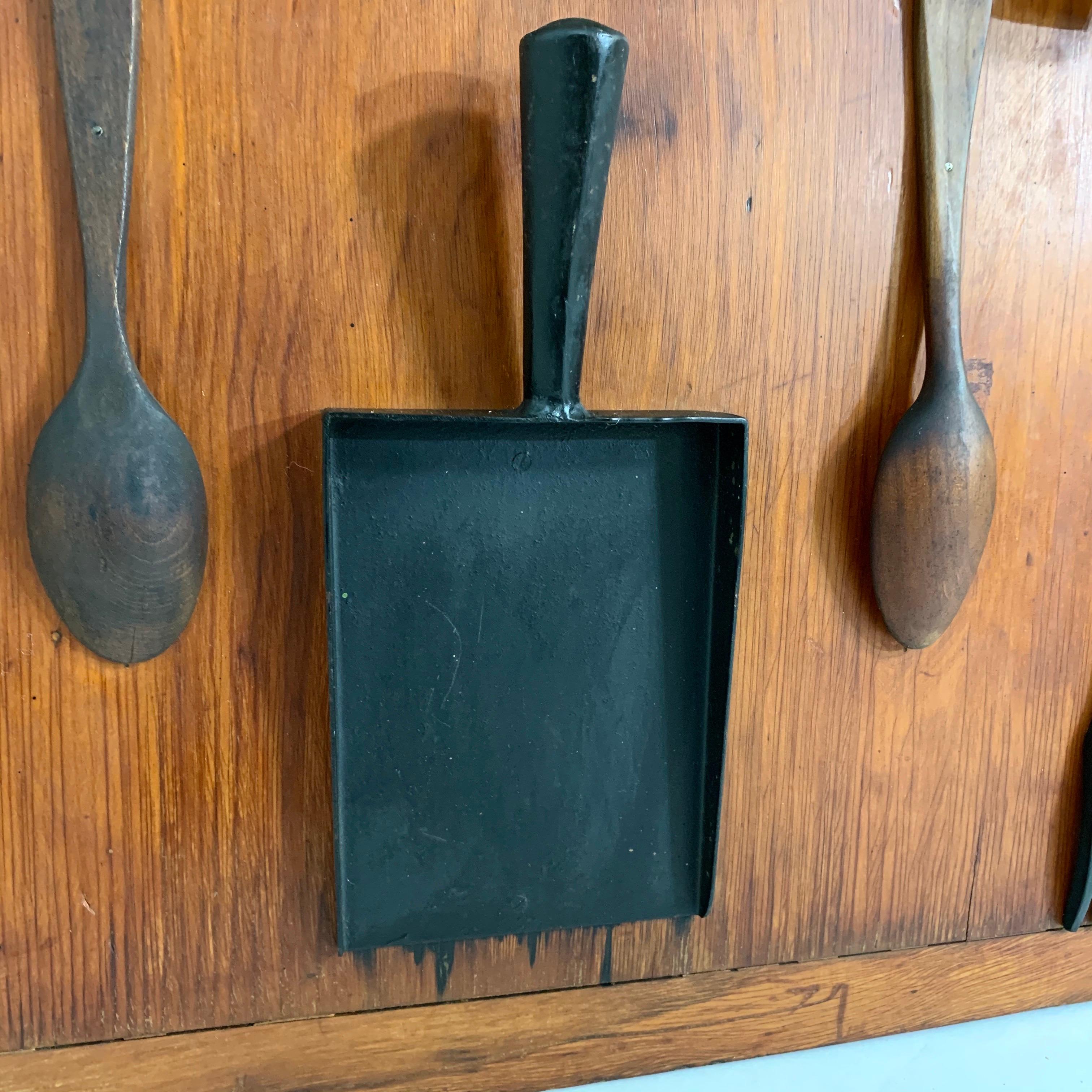 Mid-20th Century Sculptural Modernist Wall Display of 18th and 19th Century Baking Tools