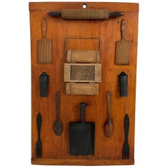Sculptural Modernist Wall Display of 18th and 19th Century Baking Tools