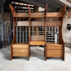 Sculptural Modular Library Wall Unit Desk Gerald McCabe Mid Century Modern