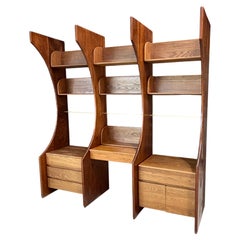 Sculptural Modular Library Wall Unit Desk Gerald McCabe Mid Century Modern