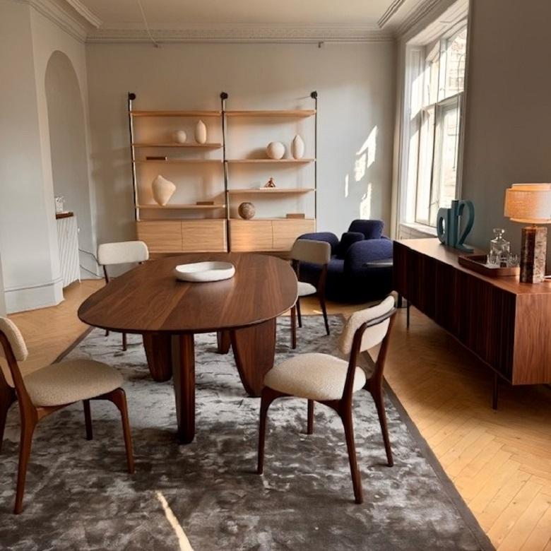 Fait main Sculptural Monolithic Dining Table w Organic Shapes In Custom Lacquer Finishes en vente