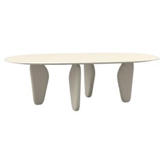 Sculptural Monolithic Dining Table w Organic Shapes In Custom Lacquer Finishes