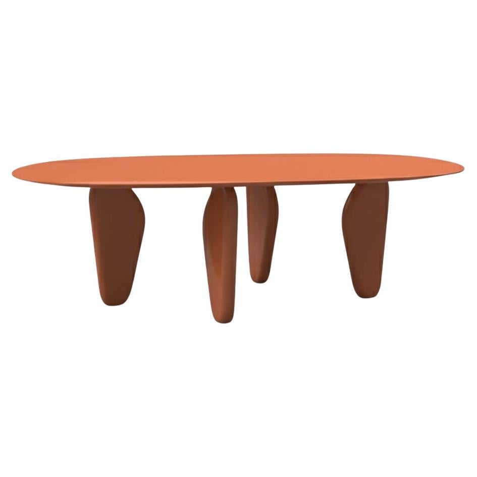 Sculptural Monolithic Dining Table w Organic Shapes In Custom Lacquer Finishes