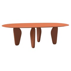 Sculptural Monolithic Dining Table w Organic Shapes In Custom Lacquer Finishes