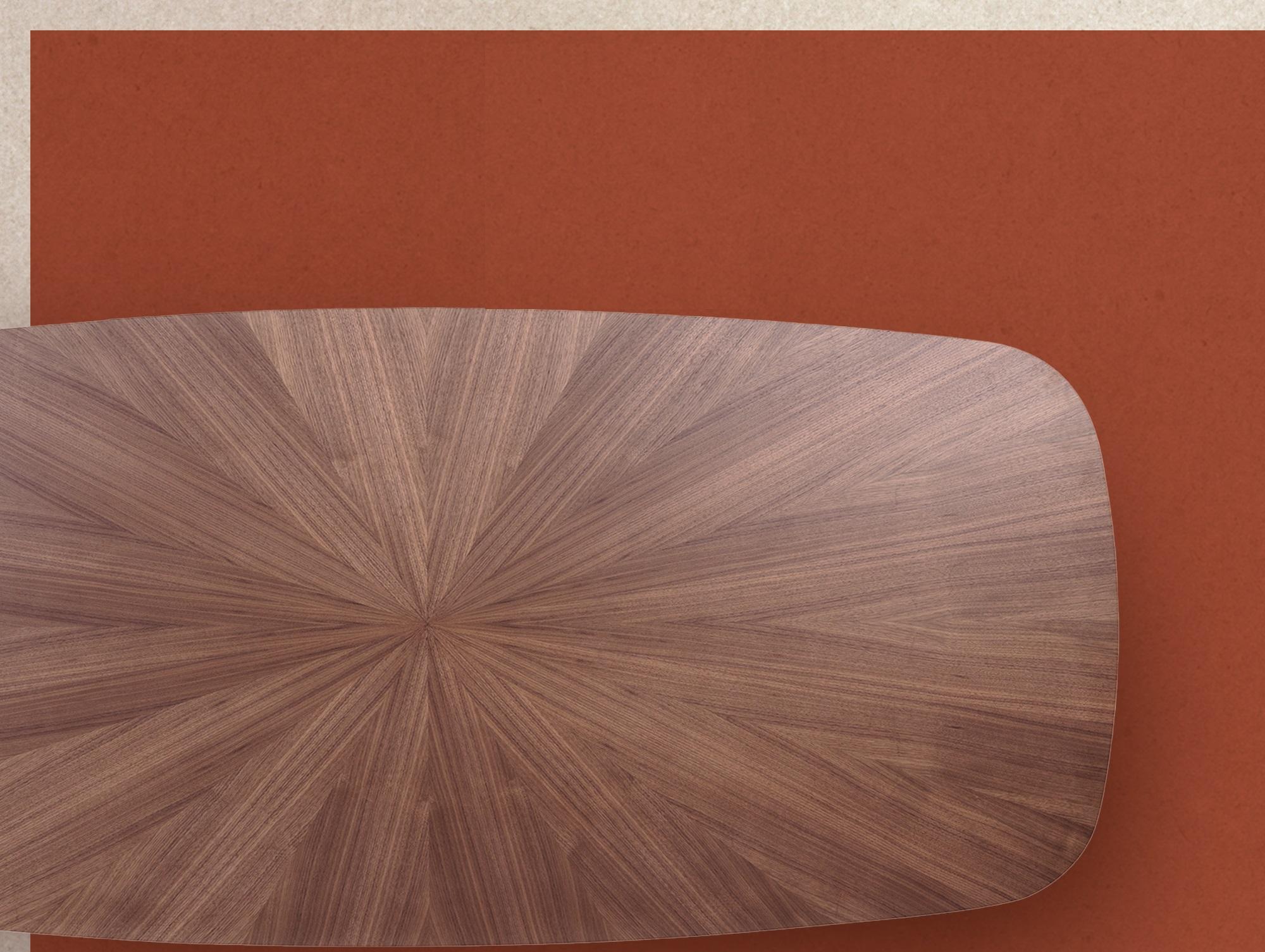 Grec Table de salle à manger monolithique sculpturale aux formes organiques en Oak Naturel en vente