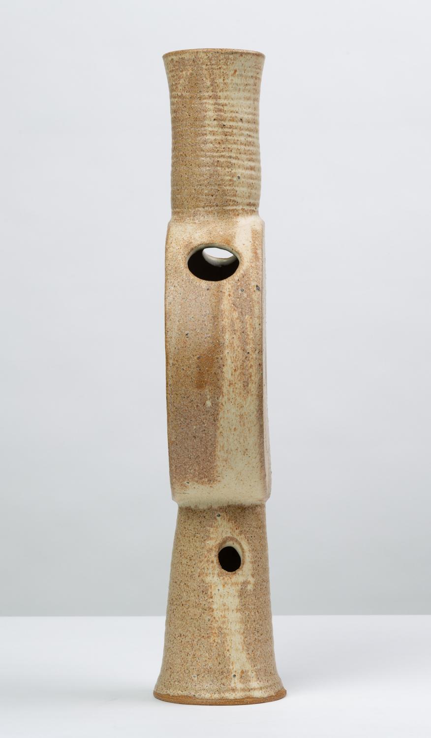 Americano Vaso o centrotavola scultoreo con apertura multipla in Studio Pottery in vendita