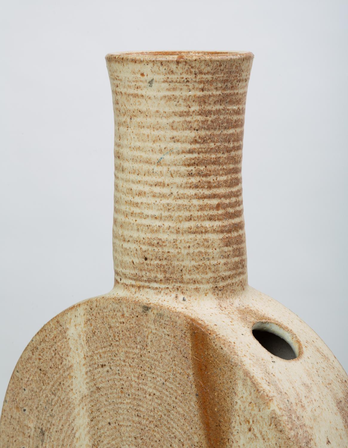 Late 20th Century Sculptural Multi-Opening Studio Pottery Vase or Centerpiece For Sale