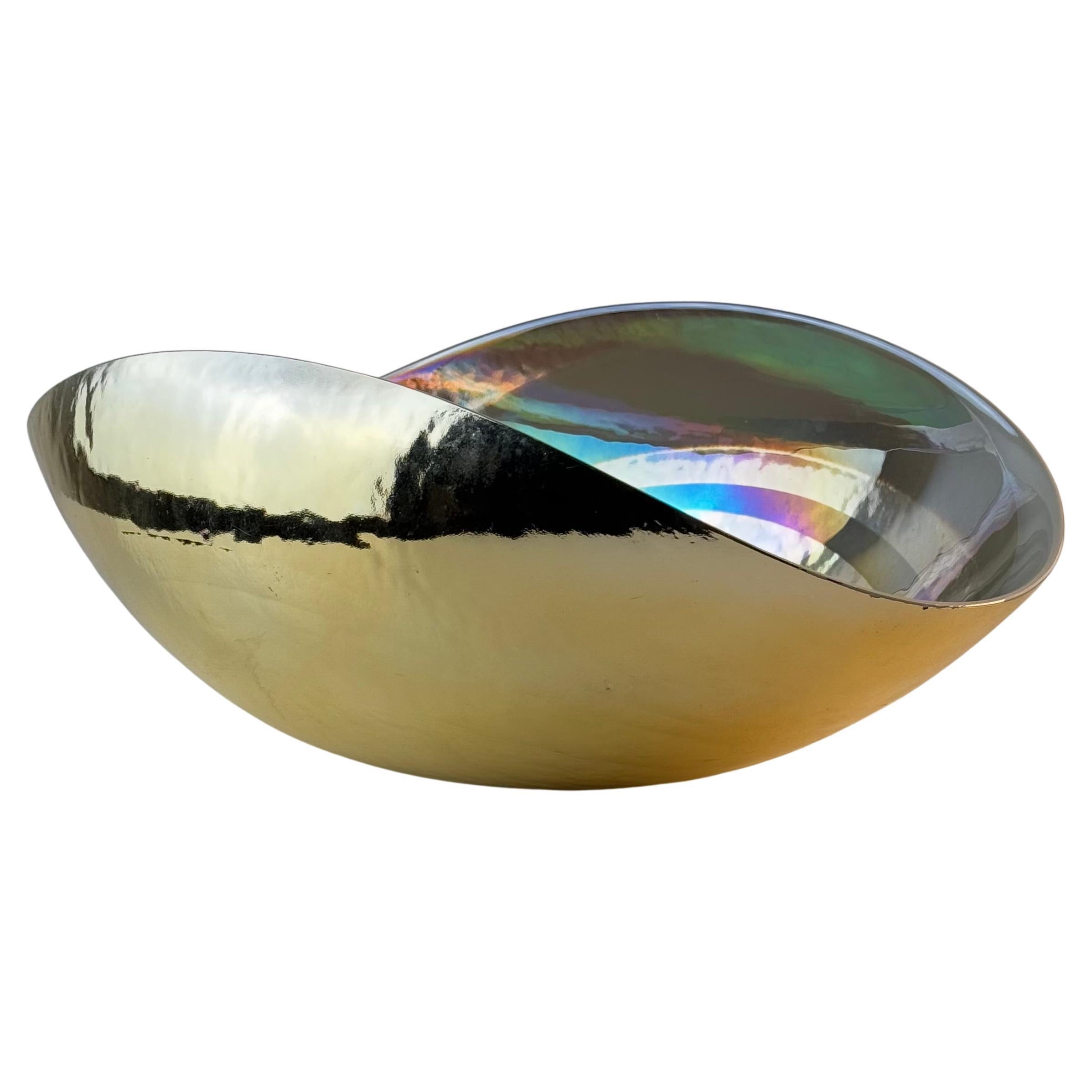 Sculptural Murano Glass Centerpiece with Gold Leaf by Yalos Murano, 2008 en venta