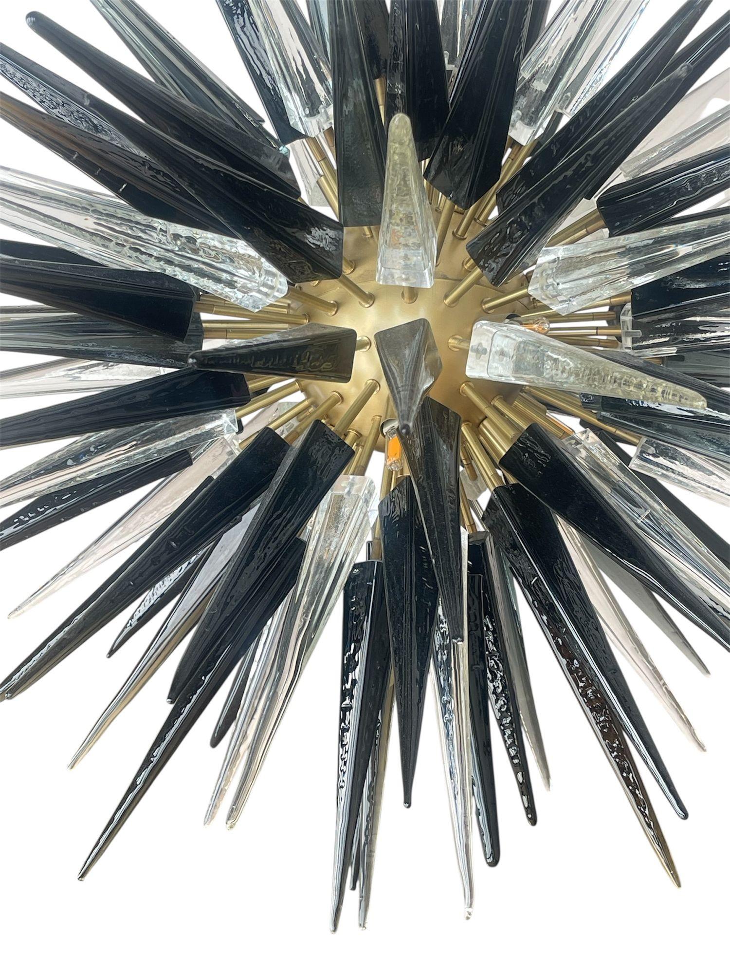 Araña escultórica Sputnik de cristal de Murano, Italia, 1995. Italiano en venta