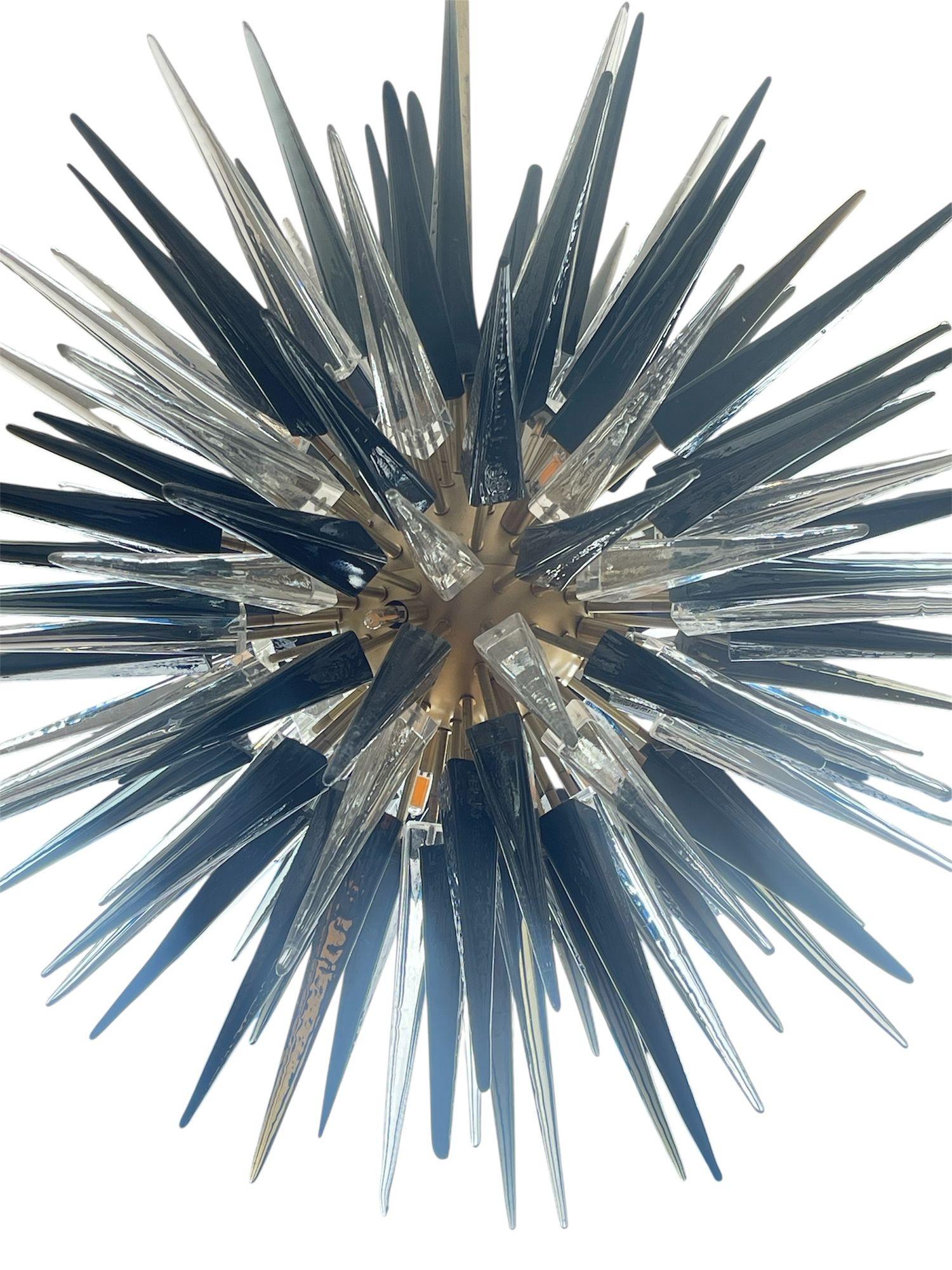 Araña escultórica Sputnik de cristal de Murano, Italia, 1995. en Excelente estado para la venta en Los Angeles, CA