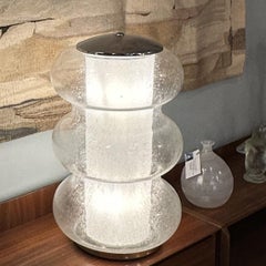 Lámpara de mesa escultórica de cristal de Murano atribuida a Carlo Nason para Mazzega