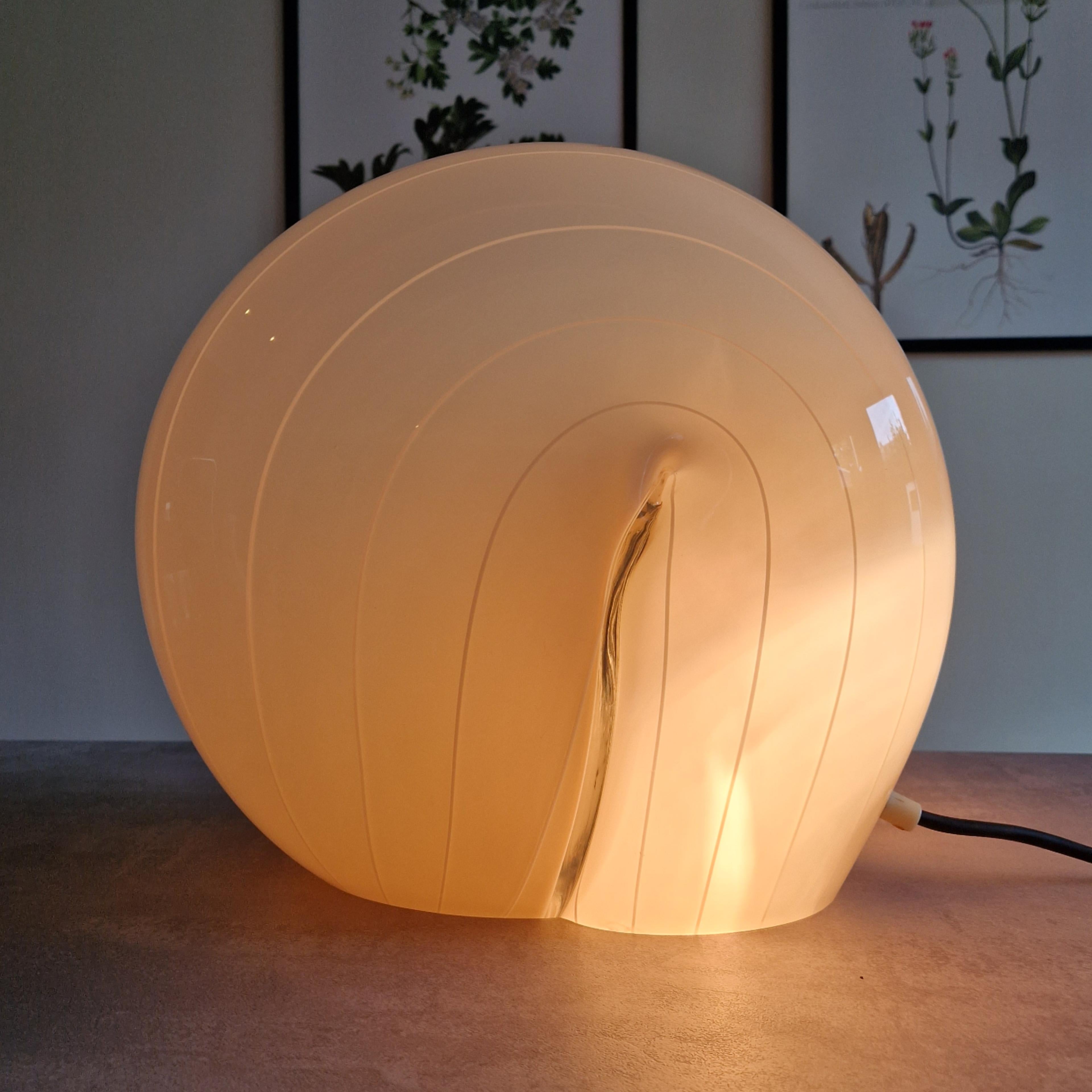 Sculptural Murano glass table lamp by Vistosi, Italy 1960s 2