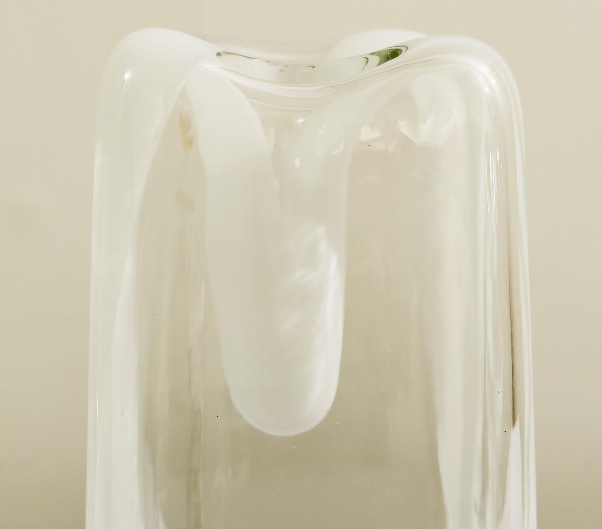 Sculptural Murano glass vase by Carlo Nason for Mazzega, Italy, 1970s.