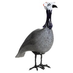 Sculptural Murano Murrine Glass Faraona (Guinea Fowl) by Toni Zuccheri - Venini