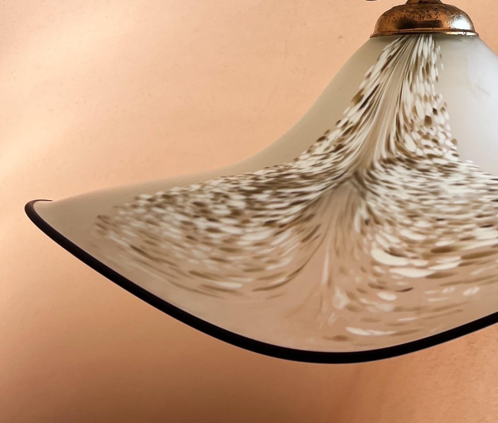 Mid-Century moderno Lampada a sospensione scultorea di Murano Attribuita a La Murrina Anni '70 in vendita