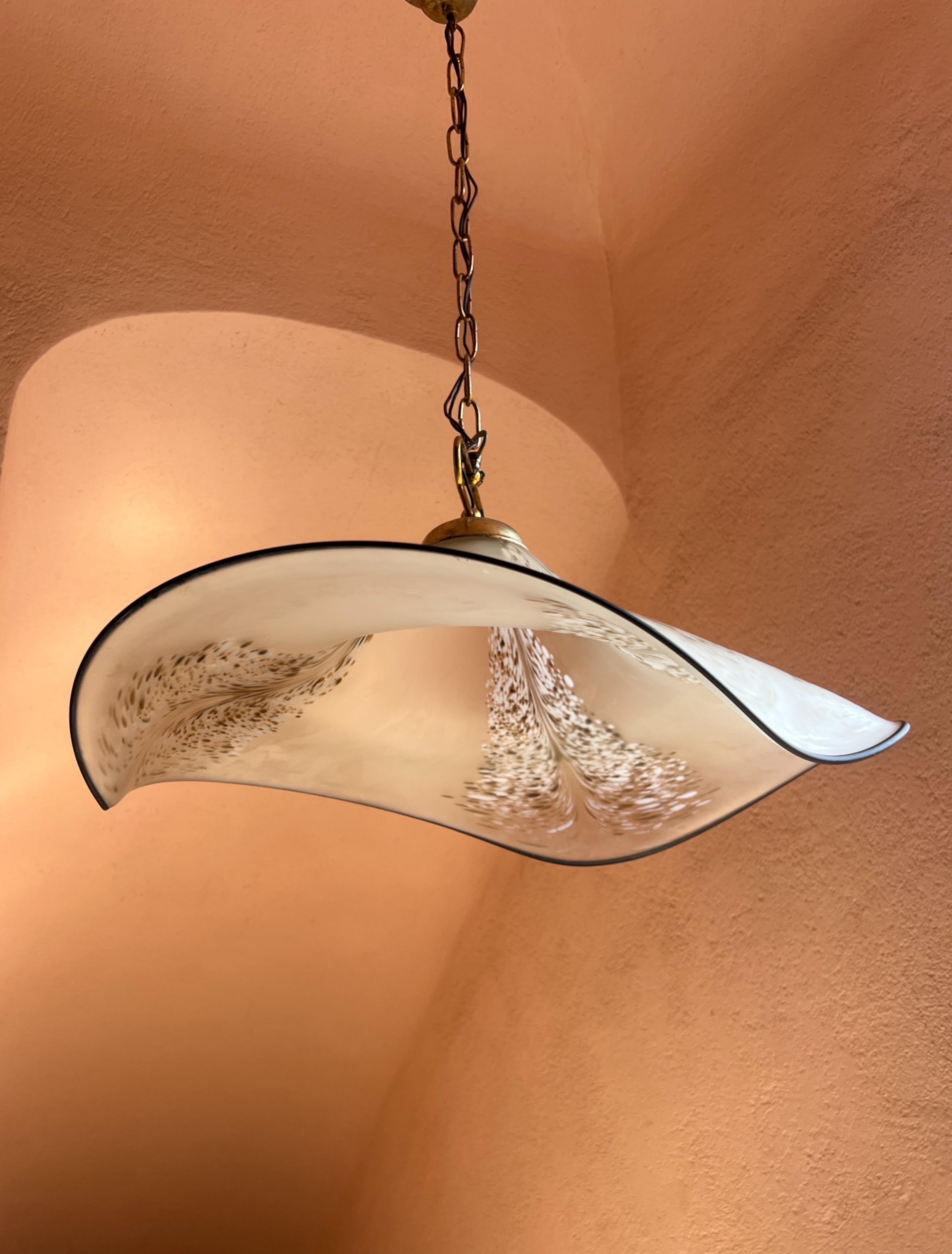 Lampada a sospensione scultorea di Murano Attribuita a La Murrina Anni '70 in vendita 1