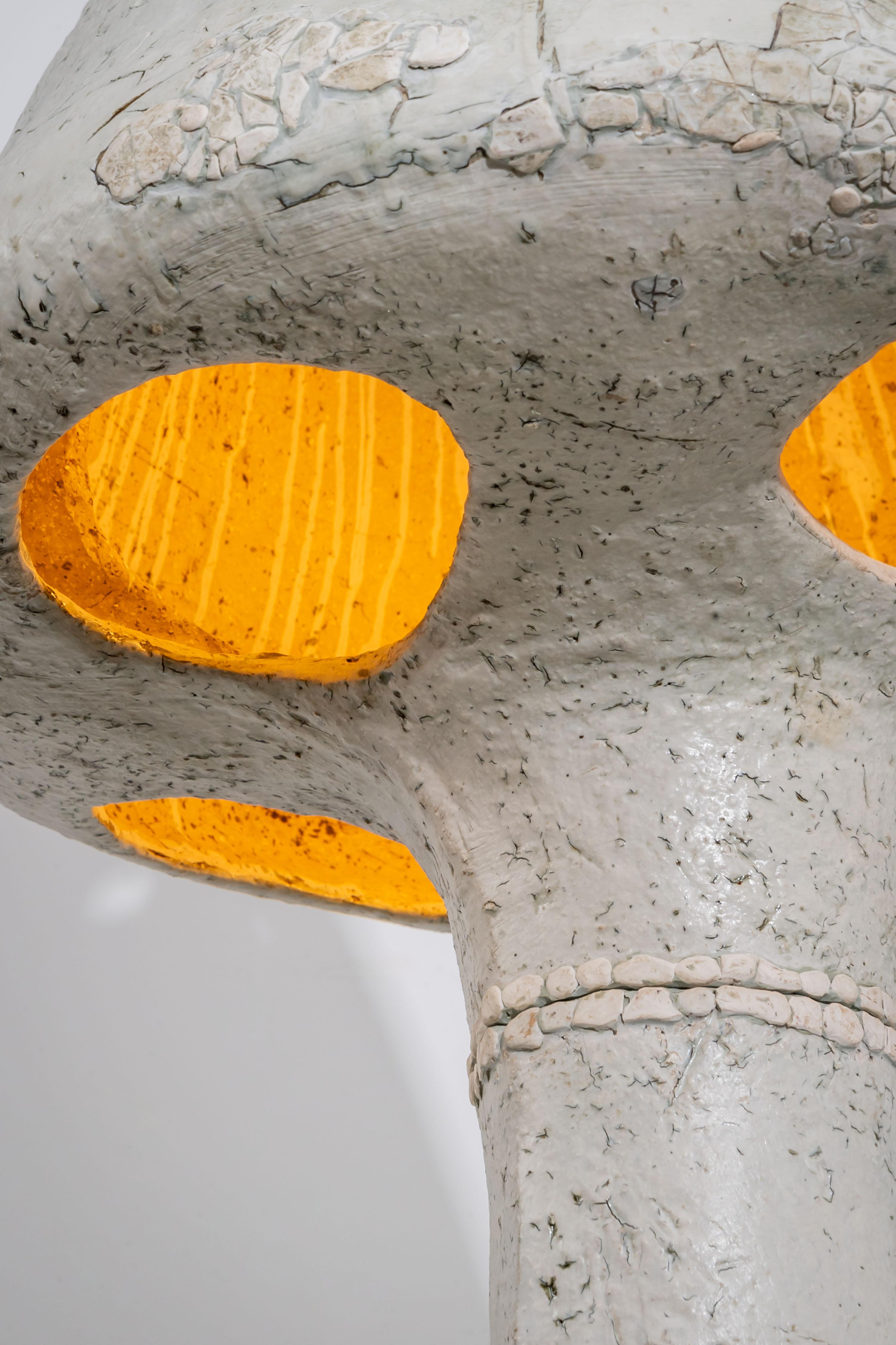 Sculptural Mushroom Ceramic Floor Lamp by Agnès Debizet, France For Sale 6