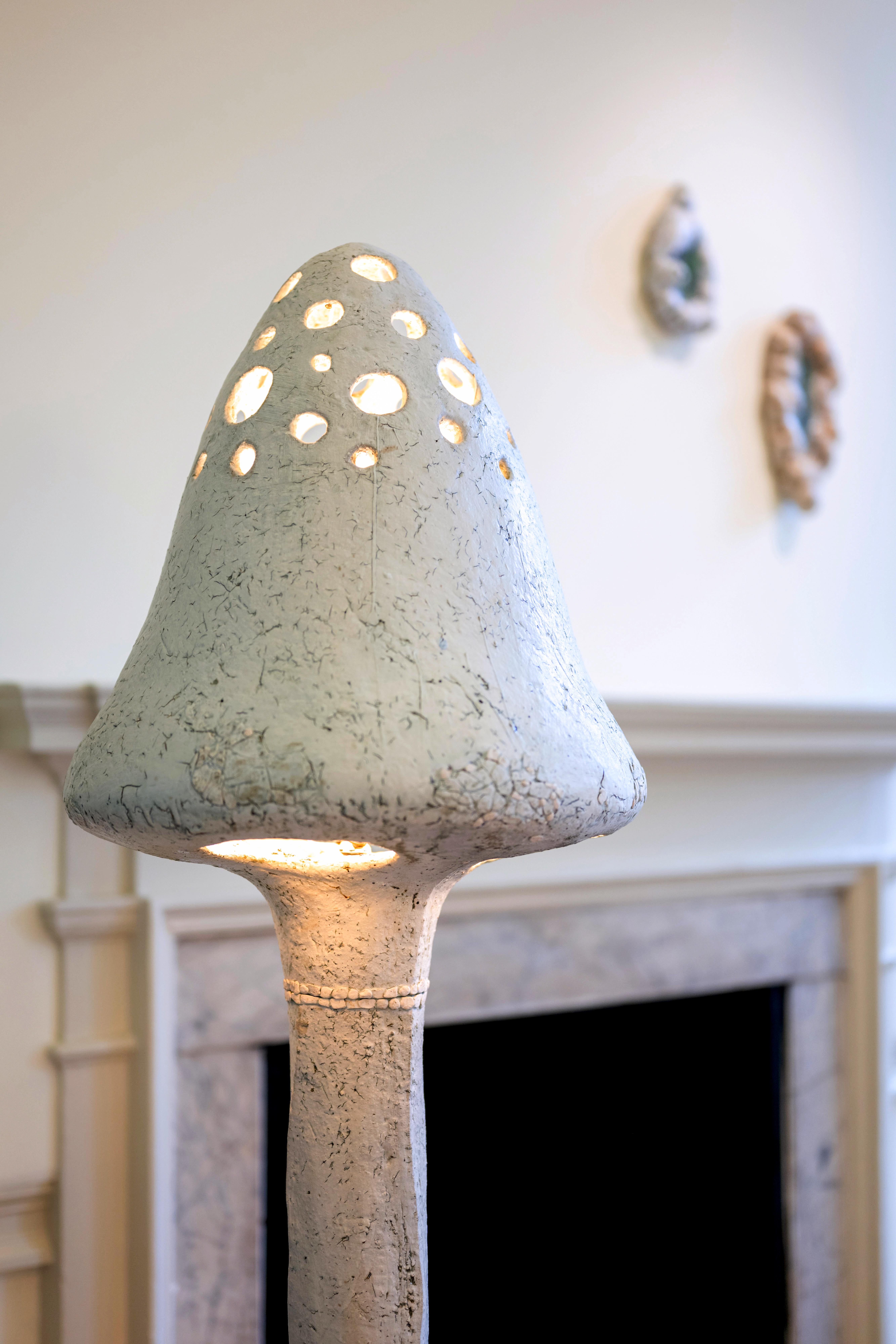 Organic Modern Sculptural Mushroom Ceramic Floor Lamp by Agnès Debizet, France For Sale