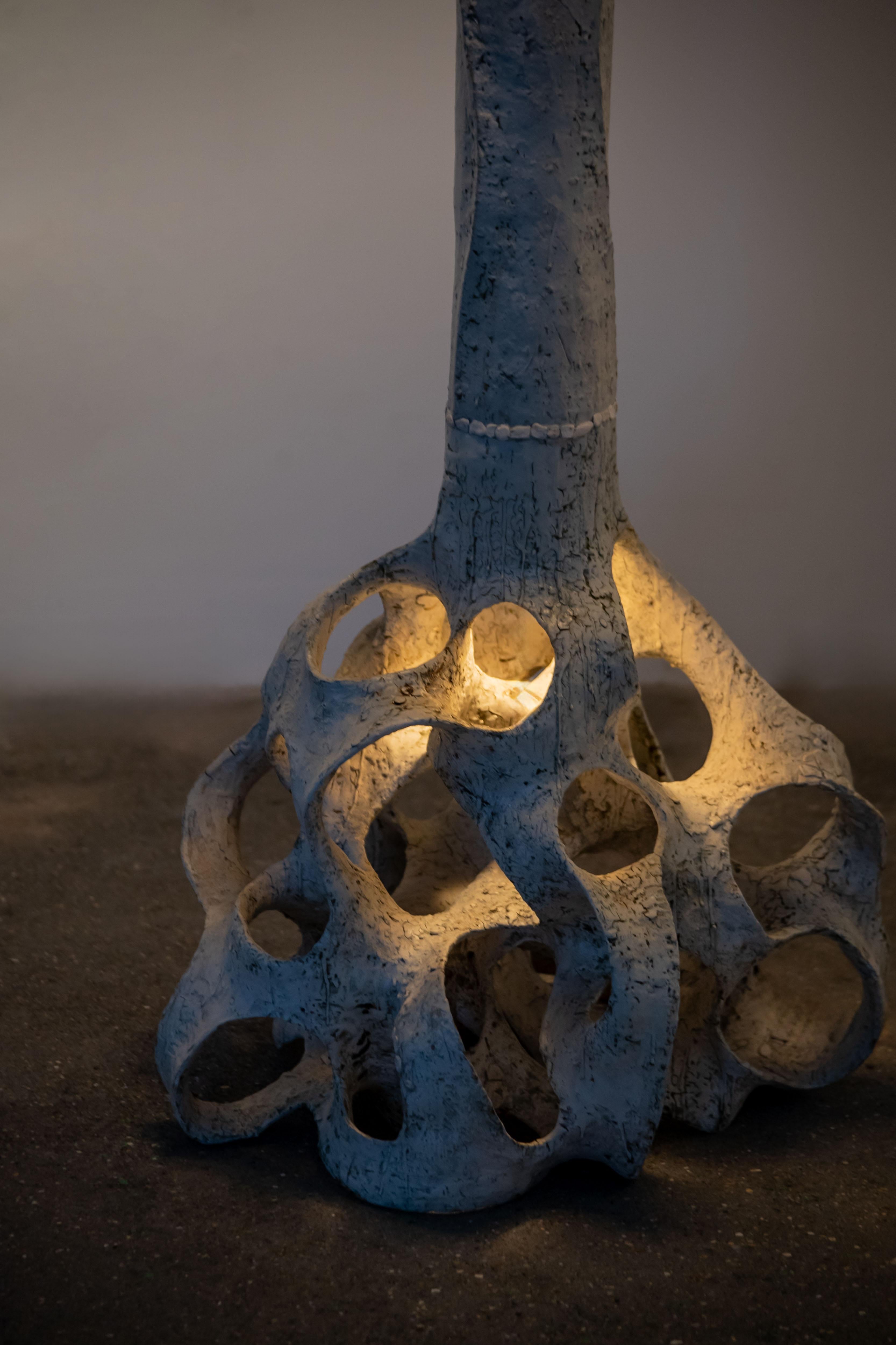 Sculptural Mushroom Ceramic Floor Lamp by Agnès Debizet, France For Sale 1