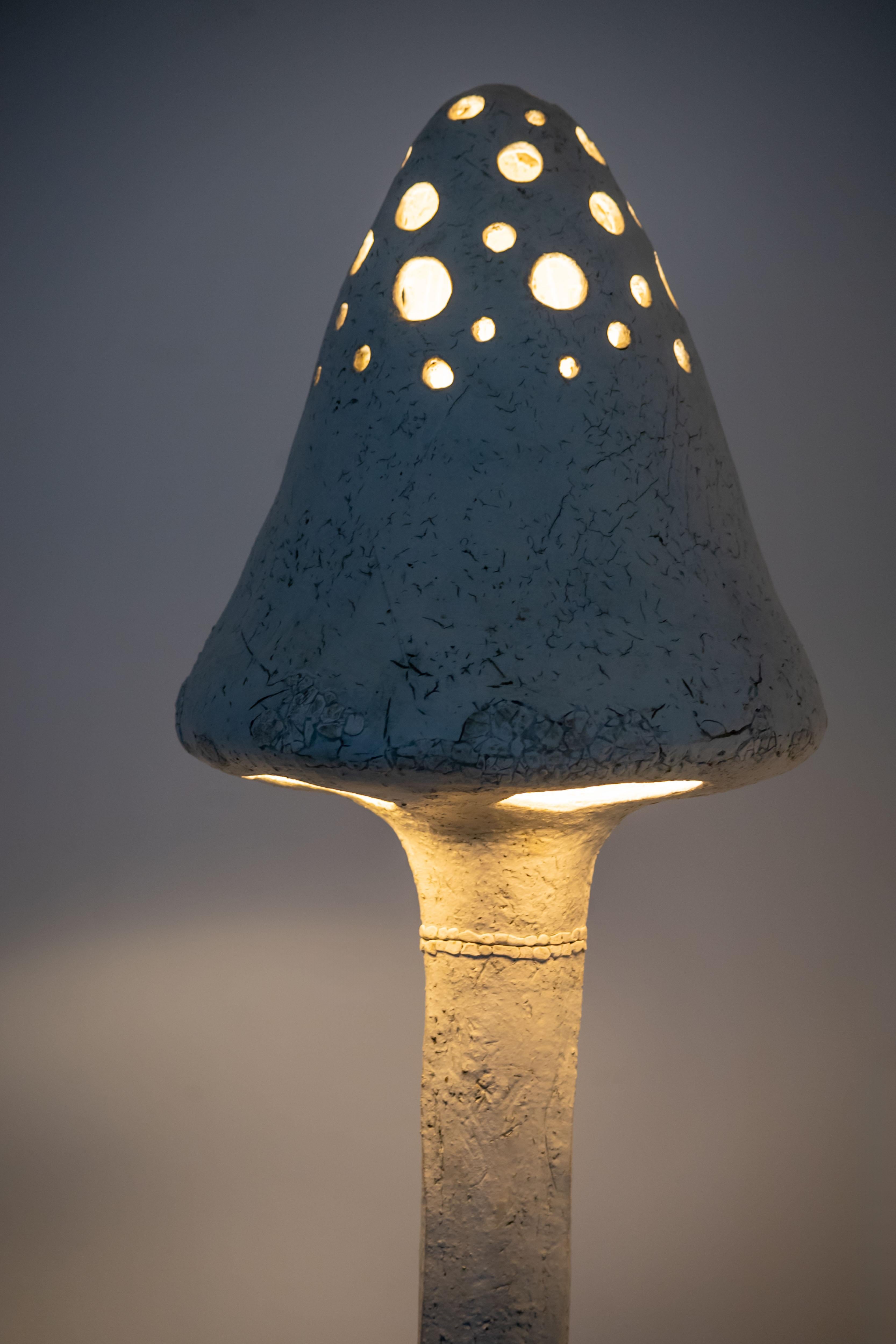 Sculptural Mushroom Ceramic Floor Lamp by Agnès Debizet, France For Sale 2