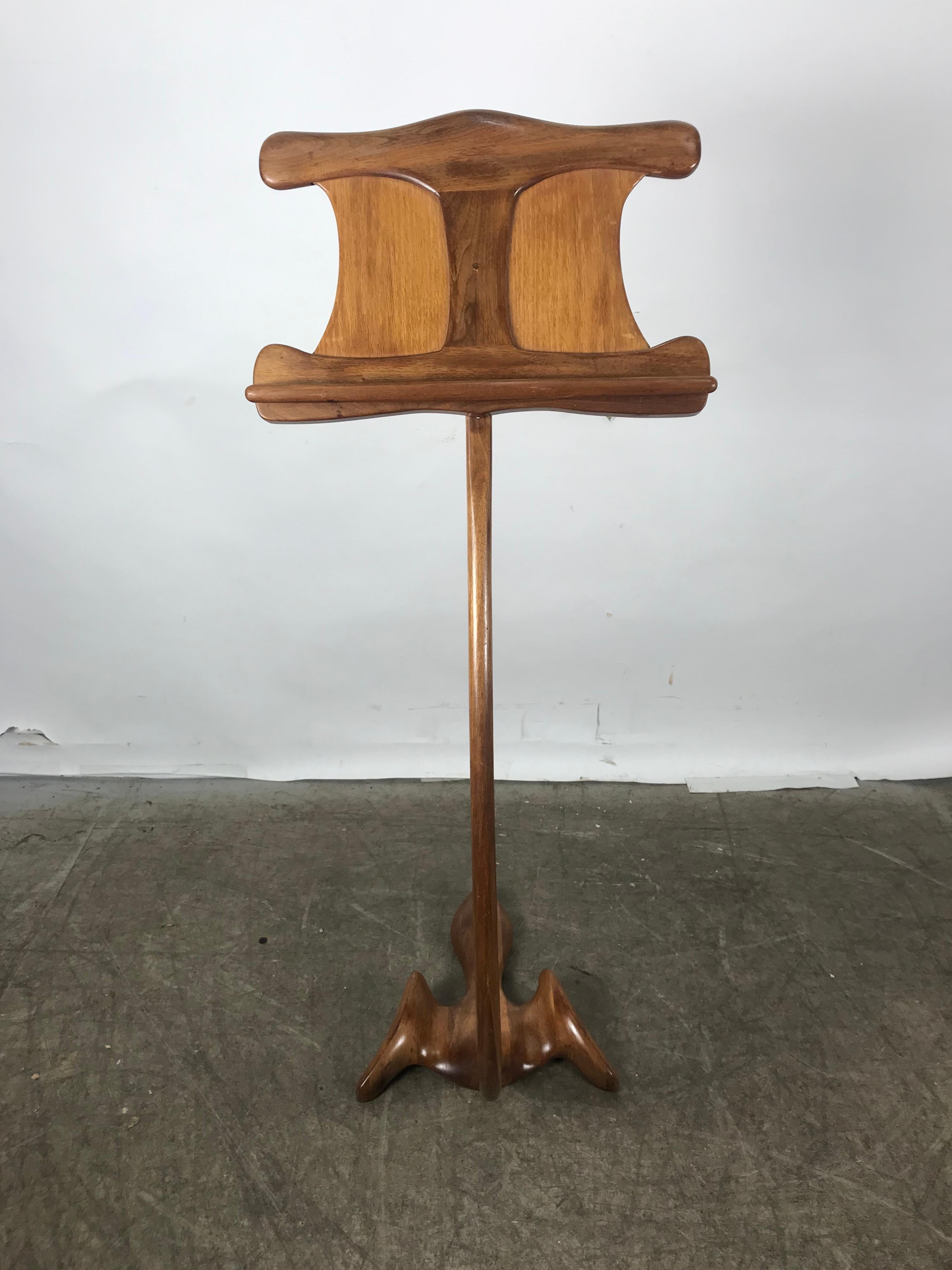 American Sculptural Music Stand, in manner of Wendall Castle, signed KJS, Craig Howard For Sale