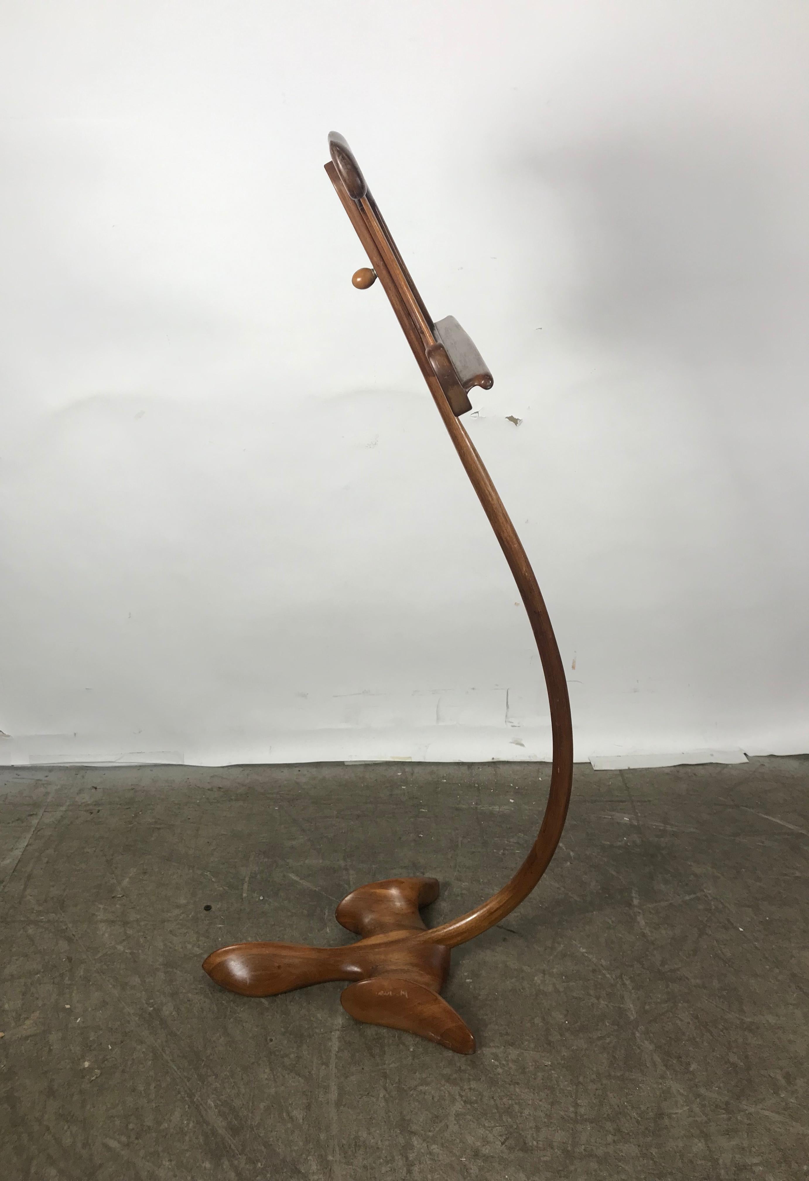 Hand-Crafted Sculptural Music Stand, in manner of Wendall Castle, signed KJS, Craig Howard For Sale