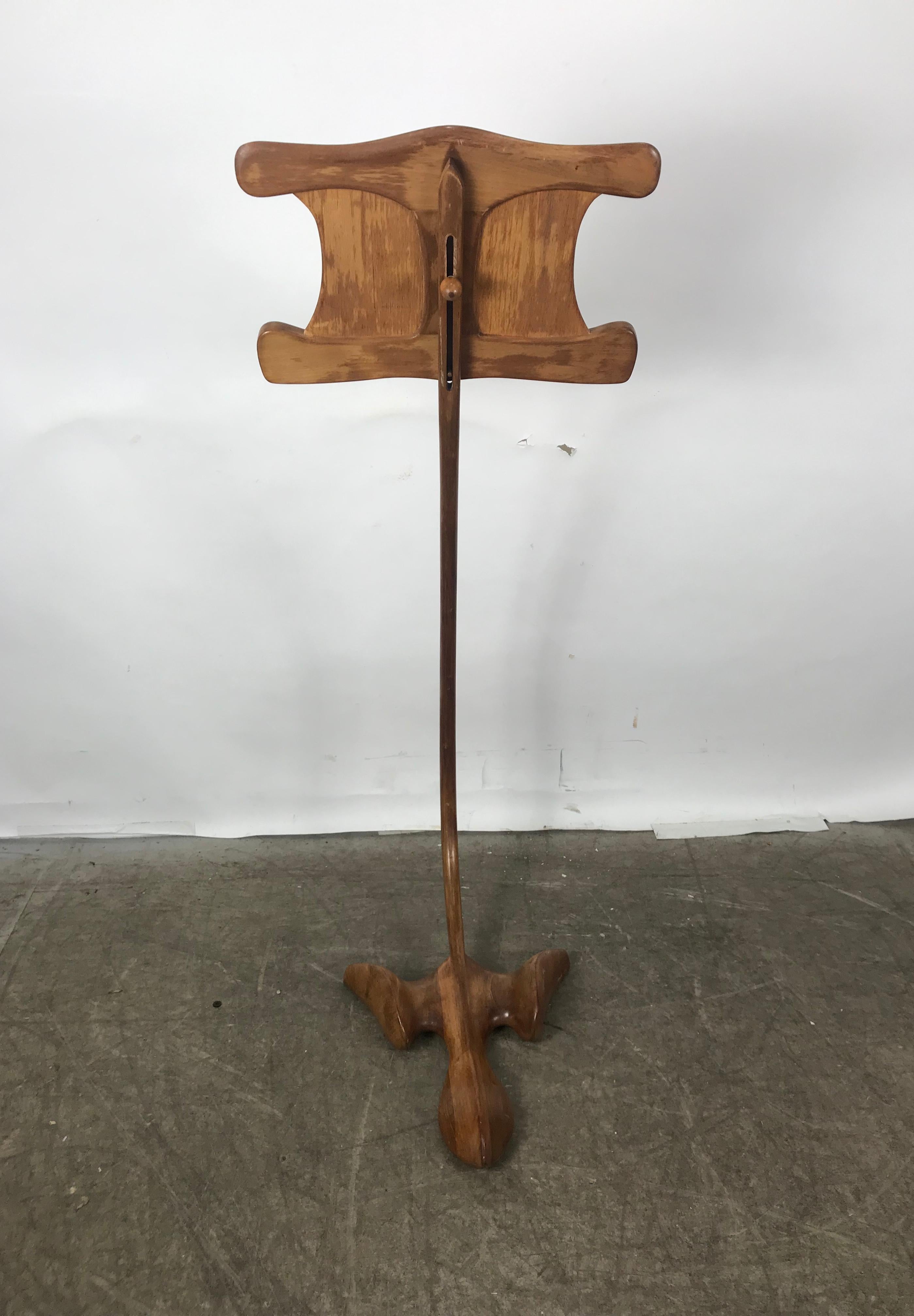 Sculptural Music Stand, in manner of Wendall Castle, signed KJS, Craig Howard In Good Condition For Sale In Buffalo, NY