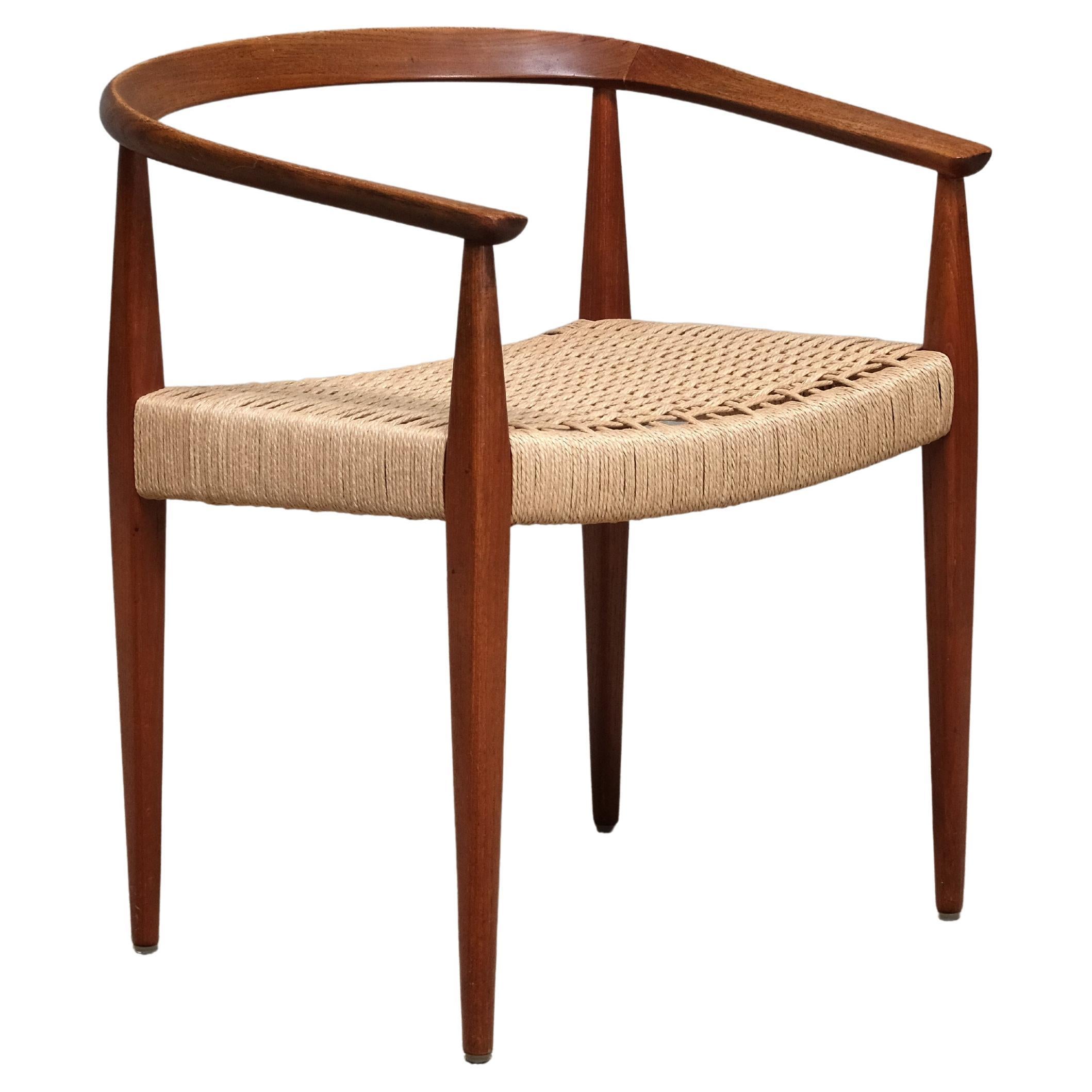 Sculptural Nanna Ditzel Teak Armchair, Model 113, Kolds Savvaerk, Denmark, 1950s