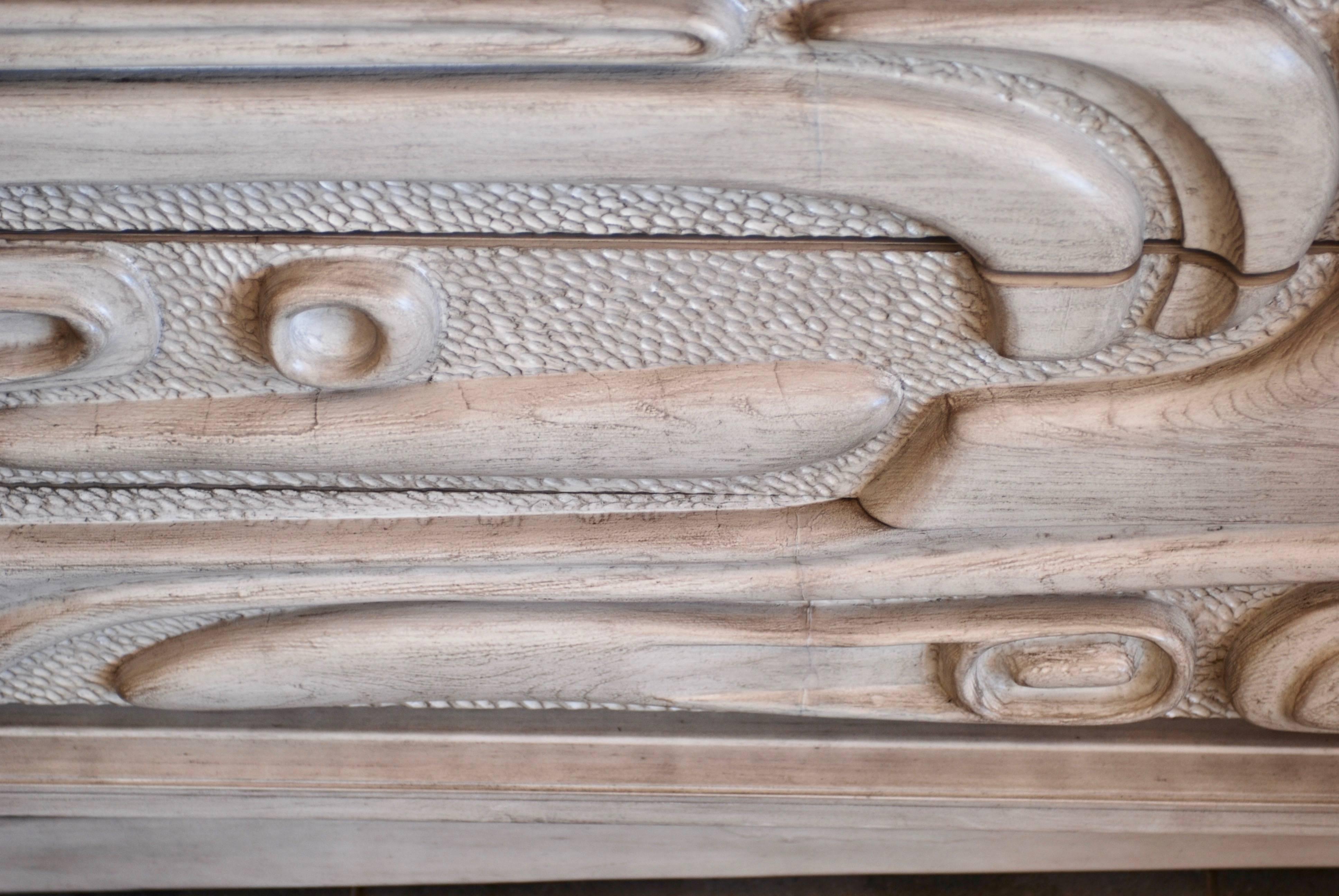 Sculptural Natural Brutalist Dresser by Pulaski or Witco in Driftwood Finish 6