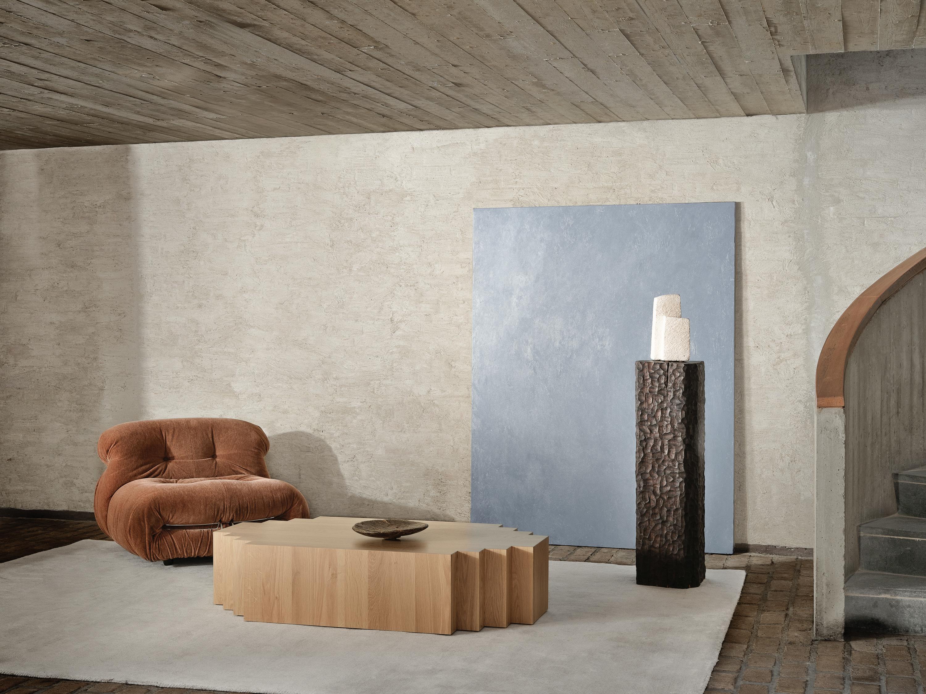 Sculptural Natural Light Oak Coffee Table - Brut by Mokko In New Condition For Sale In Amsterdam, NL