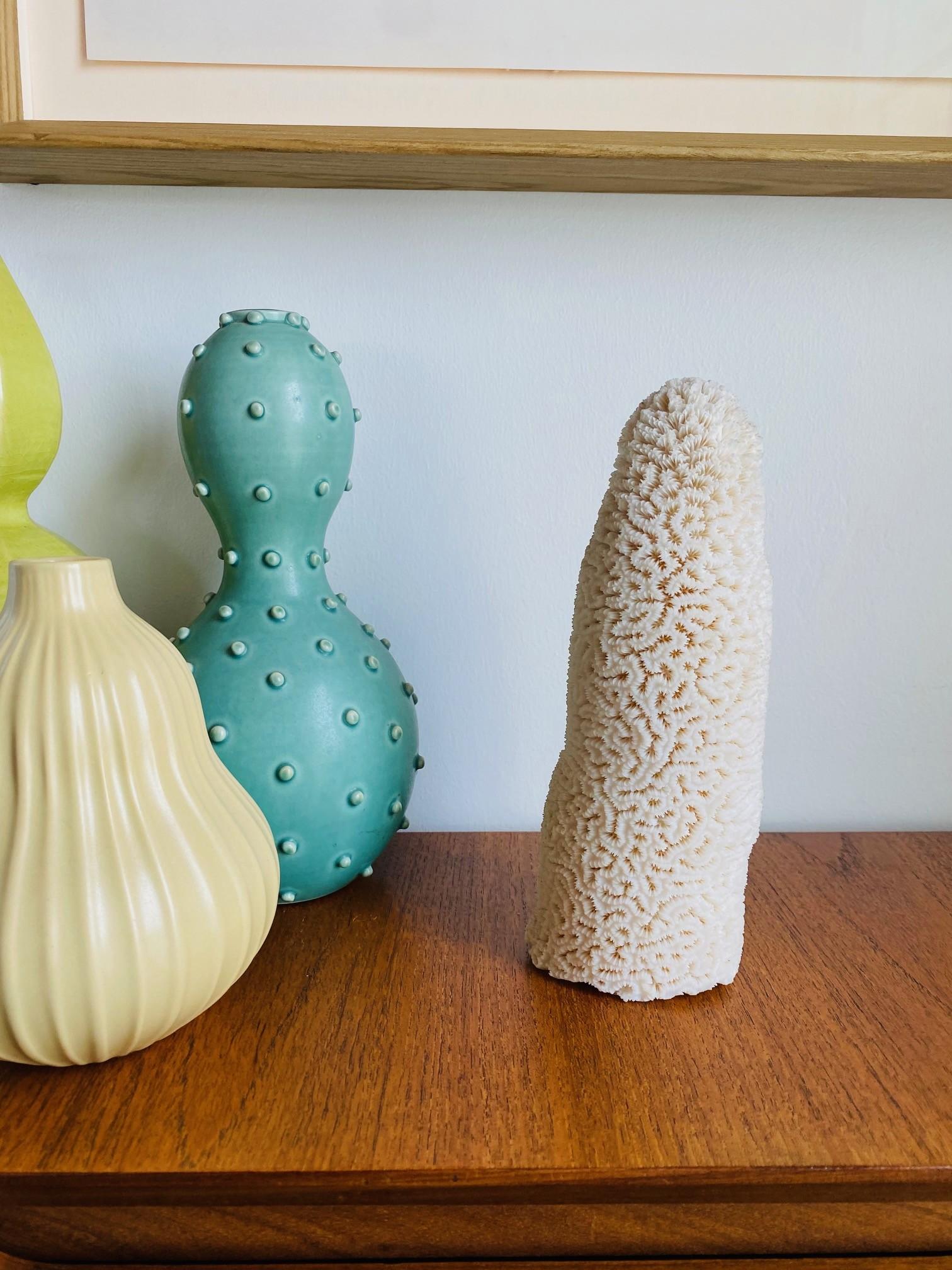 Escultura de Coral Marino Blanco Natural en venta 1