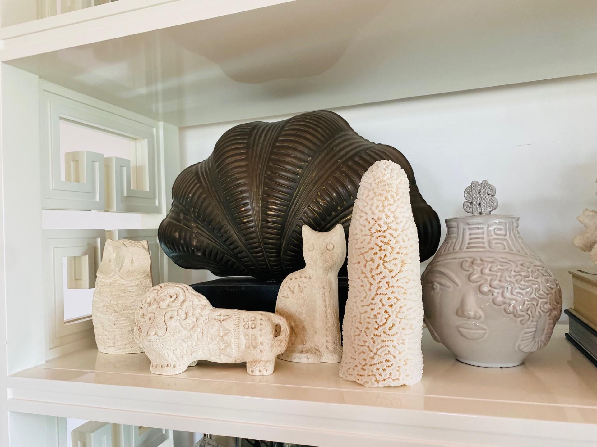Escultura de Coral Marino Blanco Natural en venta 3
