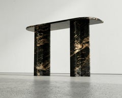 Sculptural Nero Picasso Marble Console Table, Bespoke Marble Table