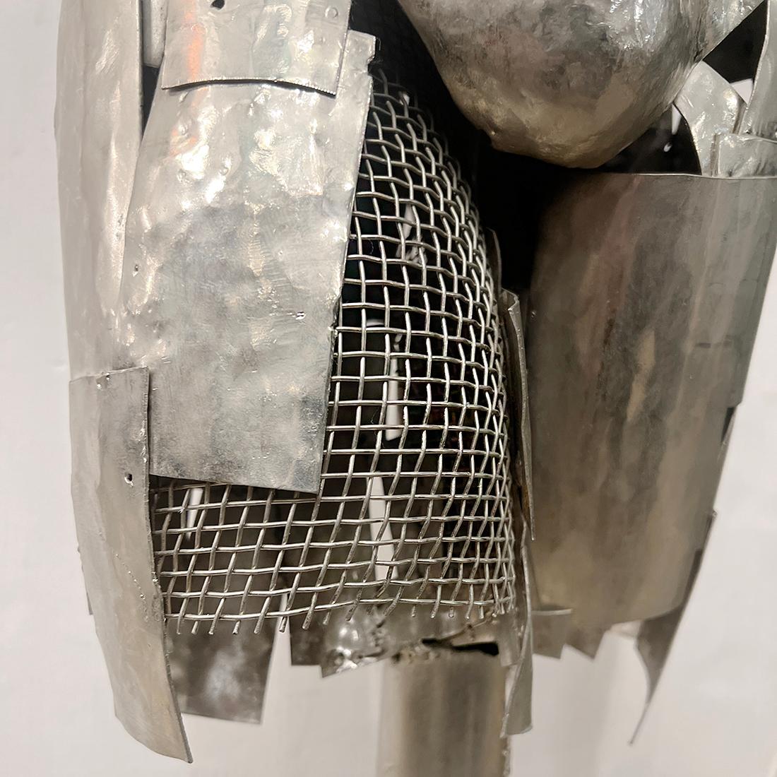 Mid-20th Century Sculptural Nickel Plated Floor Lamp For Sale