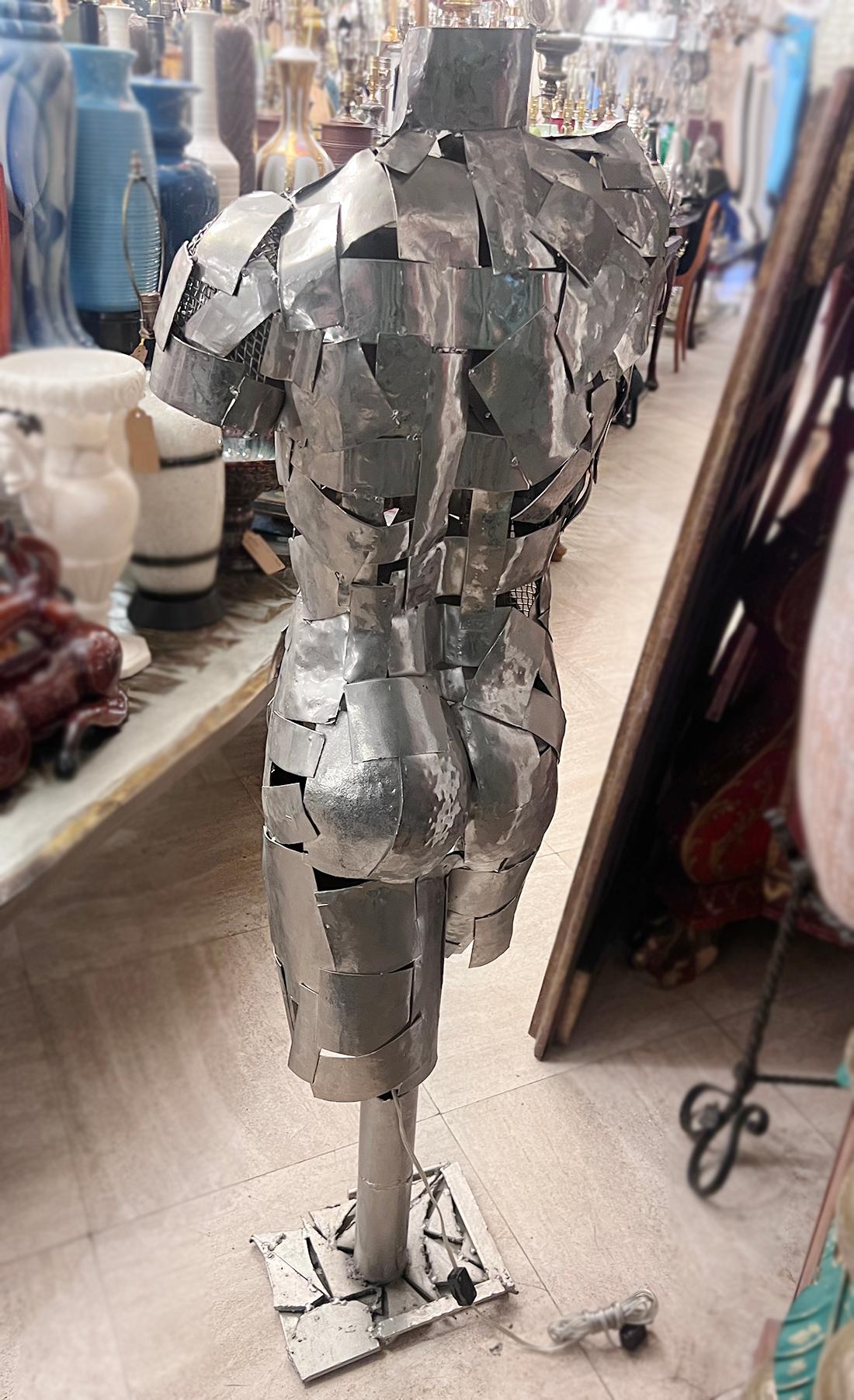 Sculptural Nickel Plated Floor Lamp For Sale 3