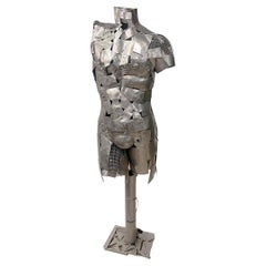 Sculptural Nickel Plated Floor Lamp