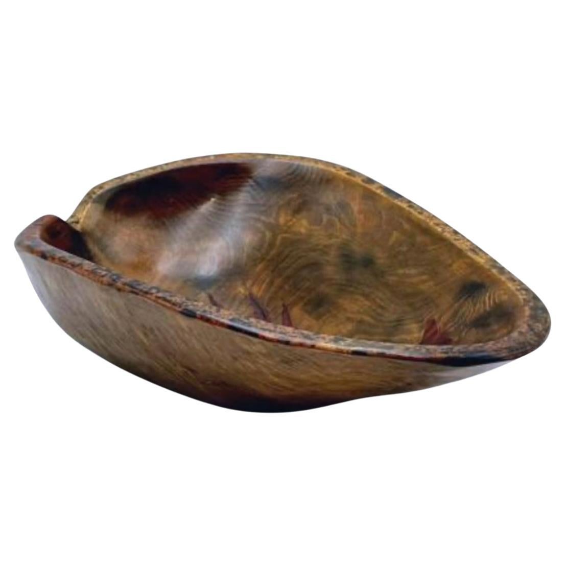 Sculptural Norwegian Hand-Carved Birch TroughTelemark, Early 20th Century For Sale