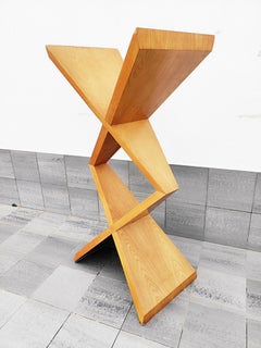 Sculptural Oak Bookcase Design, 1970s