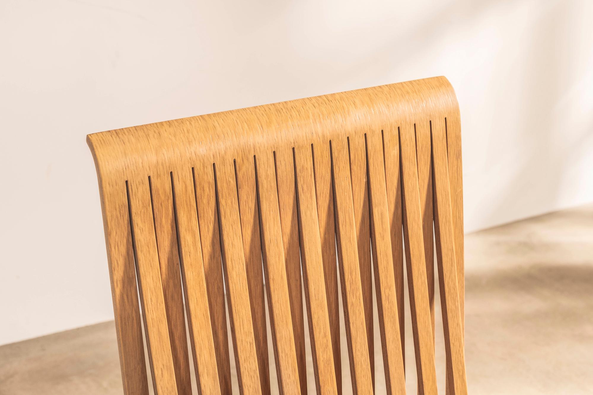 Sculptural Oak Comb Chair by Shin and Tomoko Azumi For Sale 2