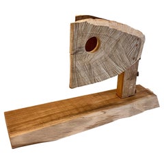 Lampe sculpturale en Oak Oak par Degivry, France