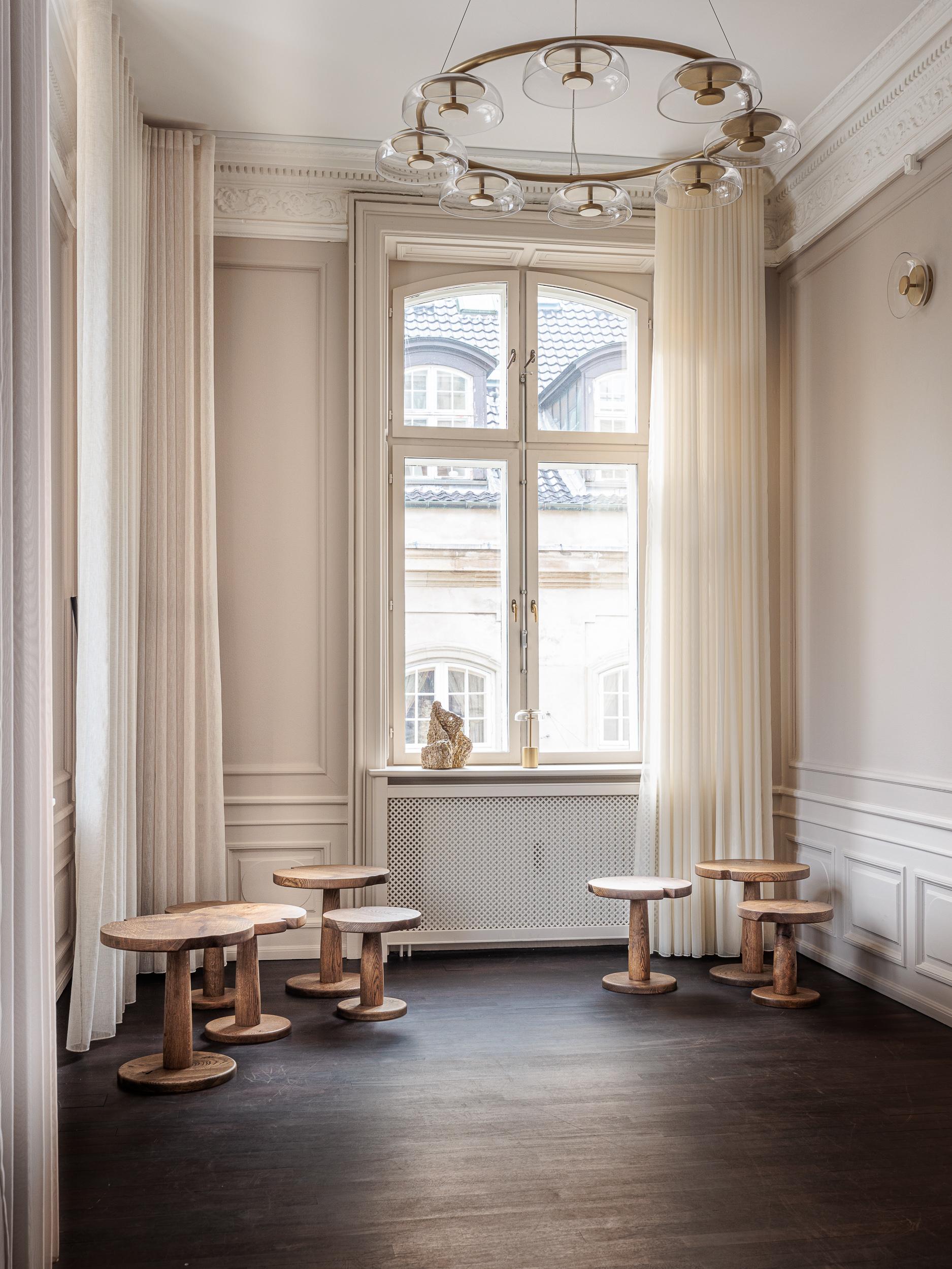 Sculptural Oak Table 1/12, Contemporary Danish Design and Craft, Brutalist Style In Excellent Condition For Sale In Fredensborg, DK