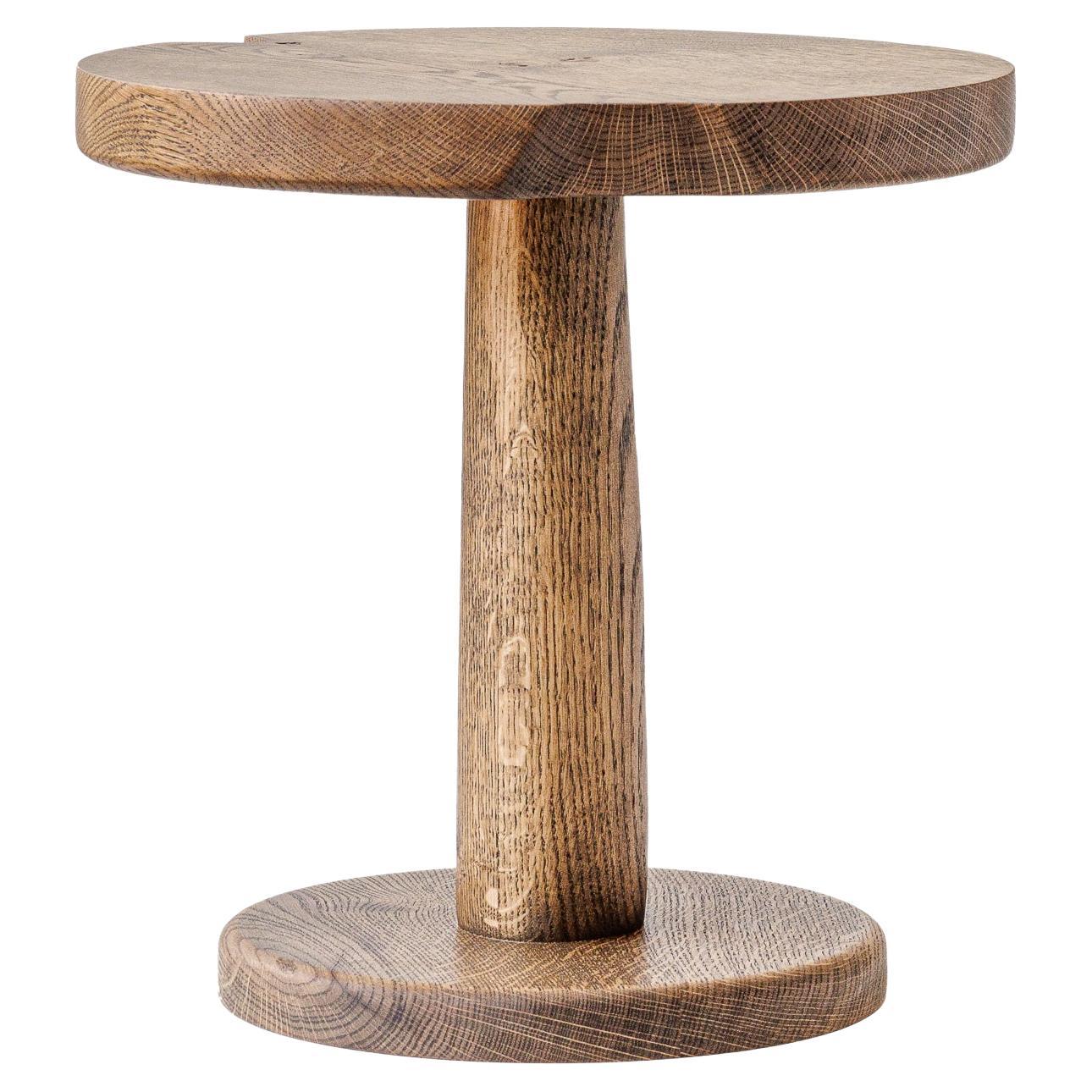 Sculptural Oak Table 1/12, Contemporary Danish Design and Craft, Brutalist Style For Sale