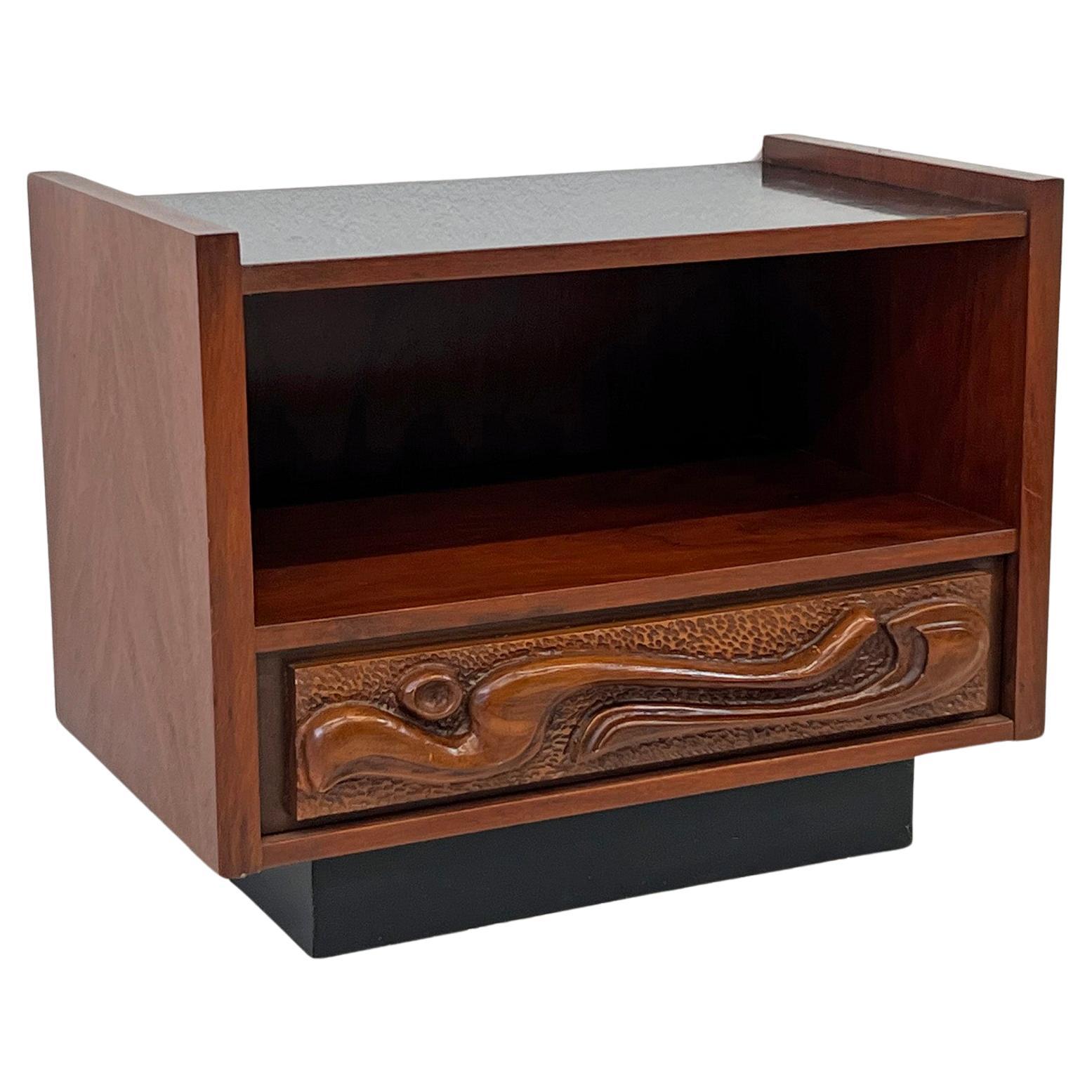 Sculptural Oceanic Nightstand by Pulaski, 1960's, Style of Witco