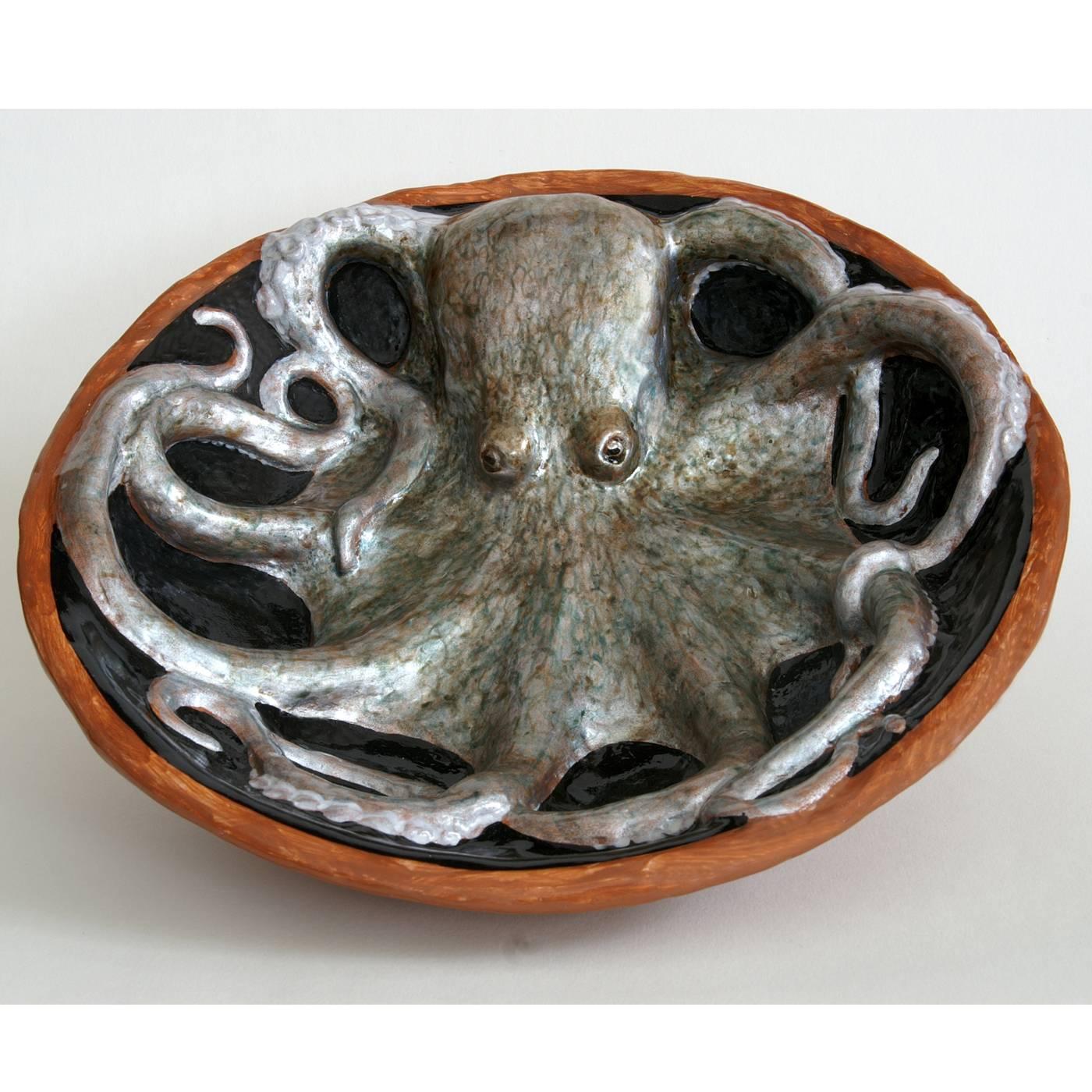 Sculptural Octopus in Bath Bowl In New Condition In Milan, IT